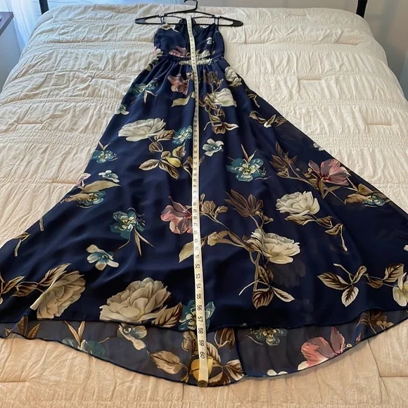 Windsor Women's Navy Blue Floral Maxi Dress - Picture 12 of 13